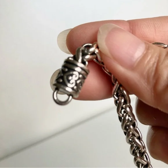 Silver-tone Baseball Crystal Charm preloved Bracelet - Picture 6 of 8